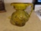 yellow/amber glass pitcher
