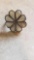 iridescent stone flower shaped ring, no markings