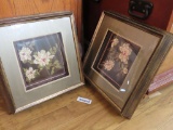 gilded peony floral prints in shadow box frames