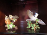Lenox baby robins and blue jay bird figurines
