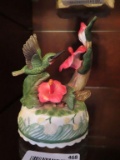 hummingbird on hibiscus music box