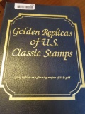 golden replica of U.S. classic stamps book