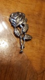 Sterling rose pin