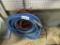 lot of pneumatic air hose with tire gauge