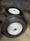 lot of two white utility wheels