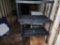 plastic black adjustable shelving unit