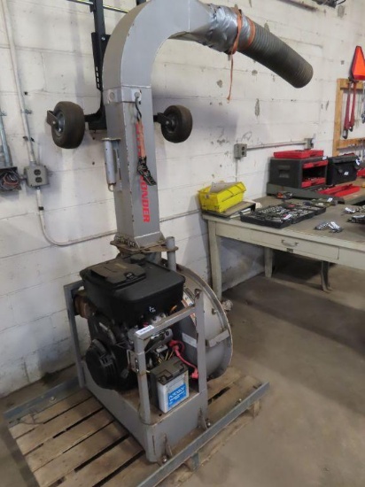 Vanguard Little Wonder 18 horsepower shredder vac mounted on platform