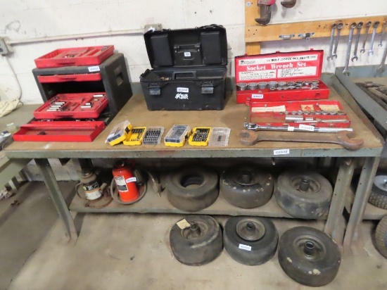 6 ft work bench with metal frame