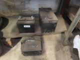 lot of three batteries
