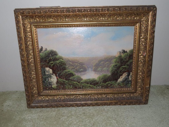 painting on wood landscape picture