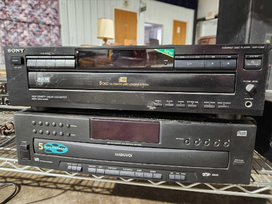 Sony model CDP-C325 and Magnavox model CDC745 5 disc CD changers