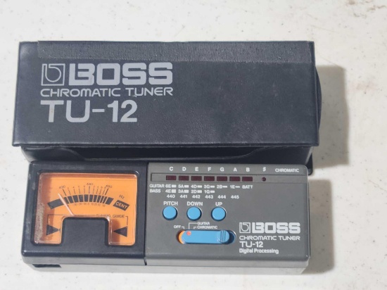 Boss model TU-12 Chromatic digital processing tuner with case.