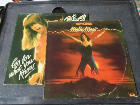 (2) Pat Travers 33 record albums,...making magic and Pat Travers Band live