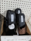 Bellini size 8.5 black and leopard print sandals