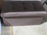 brown modern bench with storage