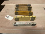 FIVE FOLDING RULERS