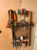 DRILL BITS SCREWDRIVERS HEX WRENCHES ON WALL
