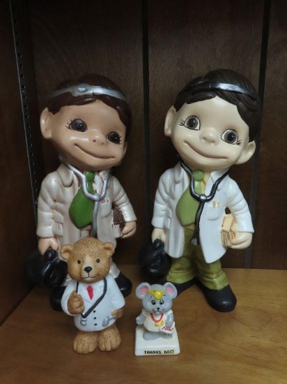 handmade ceramic doctor...figurines