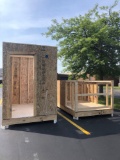 Multi-purpose unit. Approximately 6 ft wide by 8 ft long by 8 foot 9 in tall and extra section