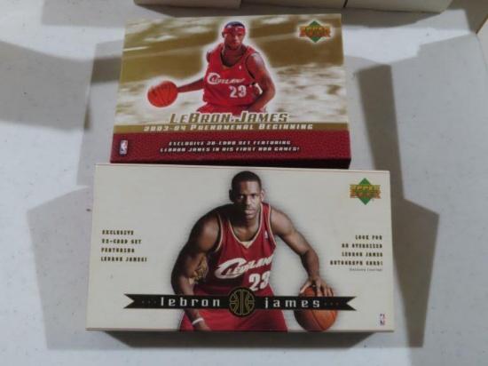 Lot of two LeBron James Upper Deck basketball card sets