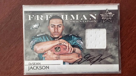 2008 Donruss Leaf rookies and stars freshman orientation DeSean Jackson card
