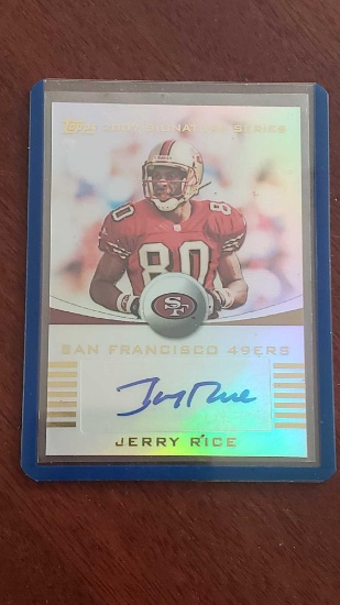 2007 Topps Signature Series Jerry Rice autographed card 29 of 50