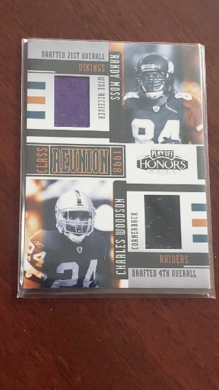 2005 Donruss playoff honors Randy Moss and Charles Woodson card