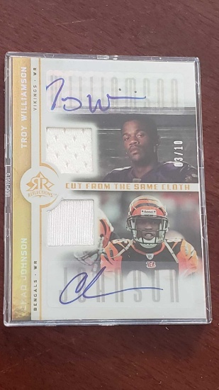 2005 Upper Deck reflections Troy Williamson and Chad Johnson card