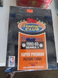 Topps Stadium Club 1992 through 1993 series 1 basketball card set, unopened, factory sealed