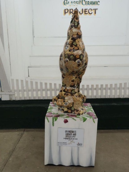 Grandma's Cookie Jar, sponsored by One Hot Cookie, painted by Felicia Moss using acrylic paints, was
