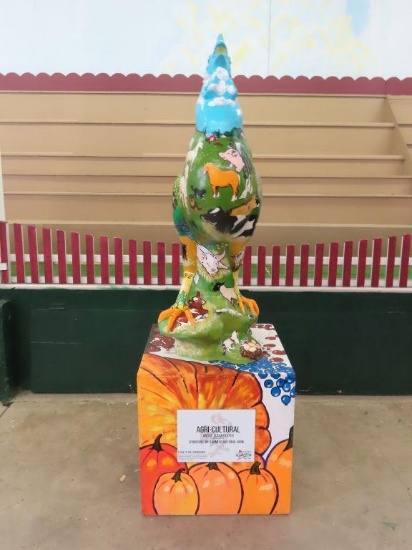 Agri-Cultural, sponsored by Farmers National Bank, and painted by Susan Dexter using acrylic paints,