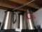Stainless steel coffee carafes and thermos