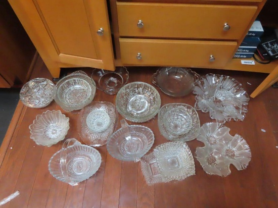 Large assortment of glassware