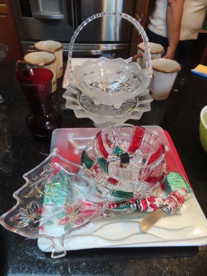 Christmas serving pieces