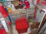 Craft supplies and two storage units
