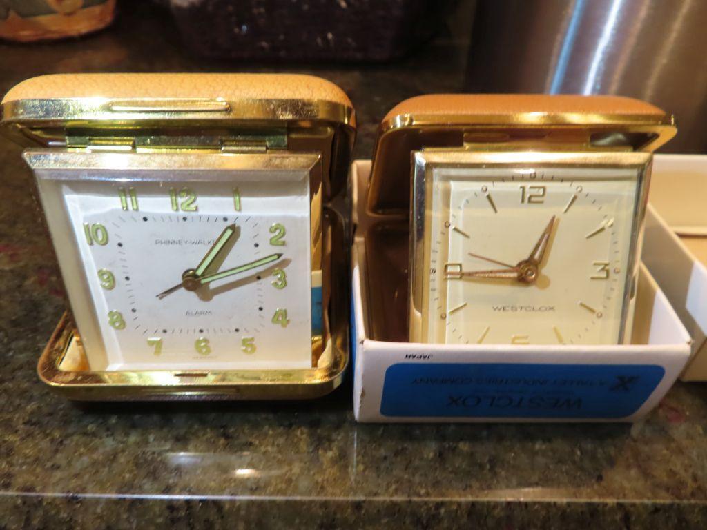 Westclox and Phinney-Walker travel alarm clocks | Proxibid