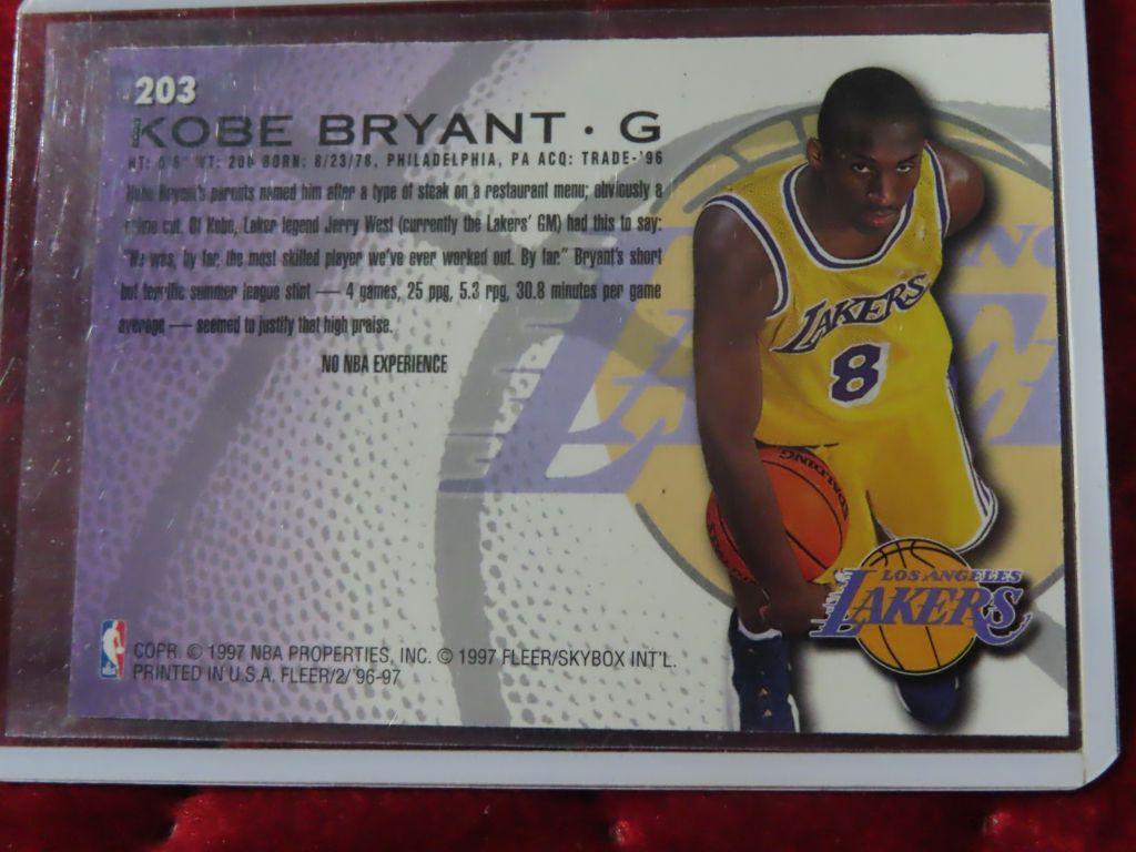 1997 Fleer Kobe Bryant rookie card number 203 | Proxibid