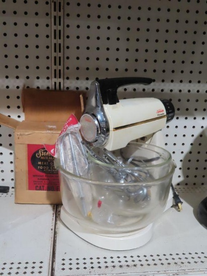 Sunbeam Mixmaster stand mixer with accessories