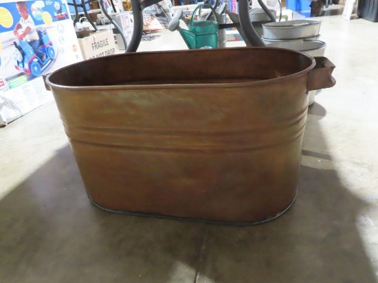 Copper boiler with wooden insert. No lid