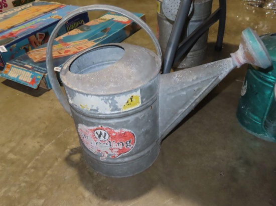 Metal watering can made by Wheeling