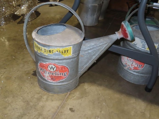 Metal watering can made by Wheeling