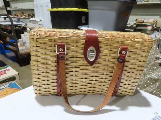 Wicker purse made in Hong Kong