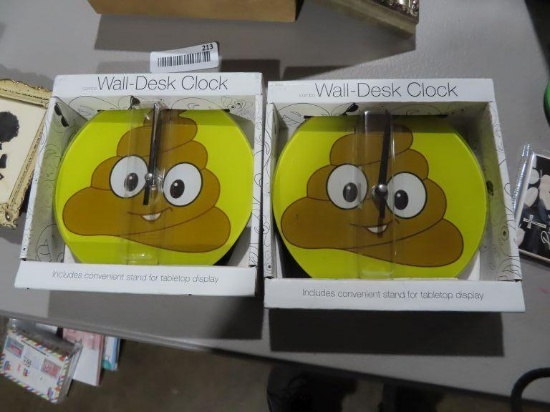 Lot of two Emoji clocks