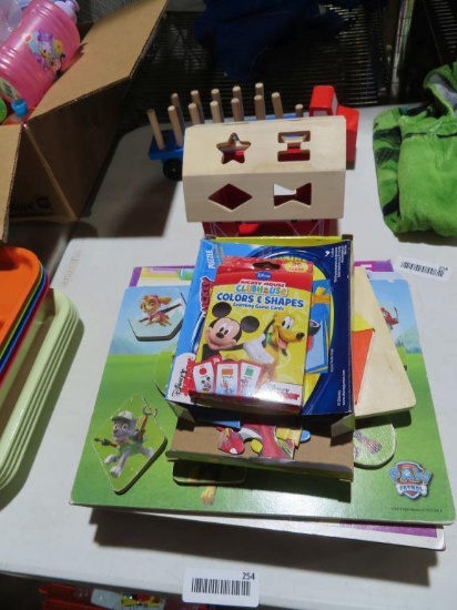Lot of children's toys and puzzles