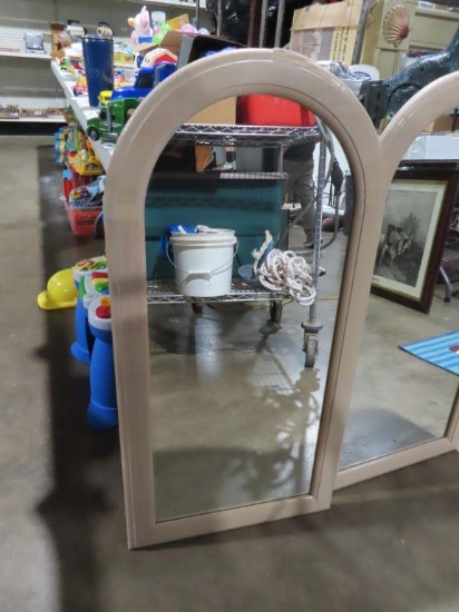Oak frame wall mirror