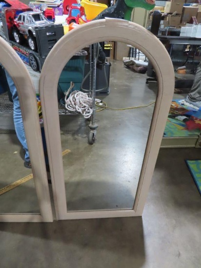 Oak framed wall mirror