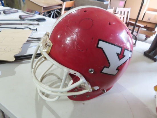Youngstown State University signed helmet