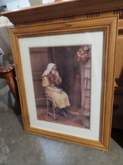 Vanguard Studios print girl on chair. No shipping!