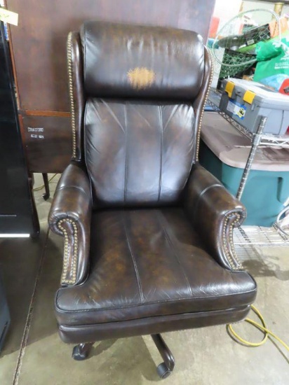 Leather roll about executive office chair