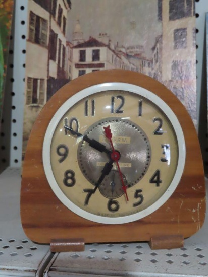 Antique alarm clock made in Brooklyn, New York